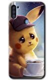 Galaxy A11 Kılıf HD Desen Baskılı Arka Kapak - Üzgün Pikaçu 