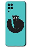 Galaxy A12 Kılıf HD Desen Baskılı Arka Kapak - Cat Vector 