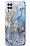 Galaxy A12 Kılıf HD Desen Baskılı Arka Kapak - Eski Mermer 