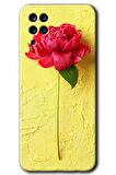 Galaxy A12 Kılıf HD Desen Baskılı Arka Kapak - Kırmızı Gül 