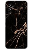 Galaxy A13 5G Kılıf HD Desen Baskılı Arka Kapak - Siyah Gold Mermer 