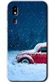 Galaxy A2 Core Kılıf HD Desen Baskılı Arka Kapak - Karlı Vosvos 