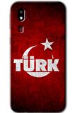 Galaxy A2 Core Kılıf HD Desen Baskılı Arka Kapak - Ayyıldız Türk 