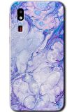 Galaxy A2 Core Kılıf HD Desen Baskılı Arka Kapak - Spots Lilac 