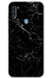Galaxy M11 Kılıf HD Desen Baskılı Arka Kapak - Siyah Mermer 
