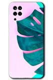 Galaxy M12 Kılıf HD Desen Baskılı Arka Kapak - 3D Yaprak 