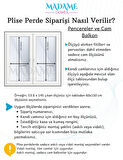 Açık Gri Plise Perde Katlanır Cam Balkon Perdesi - Ofis Perdesi - Mutfak Perdesi