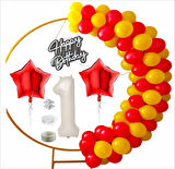 Taraftar Sarı Kırmızı 20 Adet Balon, 2 Adet Yıldız, 1 Yaş Krem Folyo Balon Seti