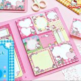 Kawaii Sanrio Yapışkanlı Postitli Defter Hello Kitty Planlayıcı Not Defteri Sticker