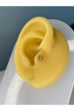 Kalp Figürlü Altın Tragus Küpe