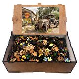 Route 66 Car 1000 Parça Ahşap Puzzle Yapboz