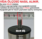 Baza Ayağı Metal Krom Ayak M10 Kalın Vidalı 10 Cm