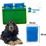 Havhav Yeşil Orta-Büyük Irk Köpek Serinletici Minder 70x50 | 2 Termo Jel Dahil