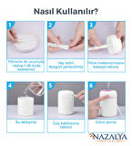 300 ml Ulrasonik Ledli Hava Nemlendirici Buhar Makinesi Ve Aroma Difüzörü Beyaz