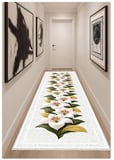 Çiçek Dijital Baskı Halı Kaymaz Tabanlı Yıkanabilir Halı Yolluk Salon Halısı 1787