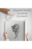 Leopar Dekoratif Kanvas Duvar Örtüsü-Halısı 1154