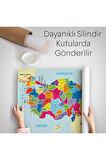 Eğitici Ve Öğretici Detaylı Dekoratif Komşulu Türkiye Haritası Duvar Örtüsü-halısı 3845