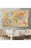 Dekoratif Dünya Haritası Duvar Örtüsü-halısı 3868