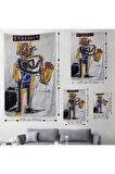 ean Michel Basquiat Stardust Saksafon Duvar Örtüsü - Halısı, Sokak sanatı, Pop Art -4963