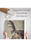 Geyik Kafalı İnsan Duvar Örtüsü - Halısı -4984