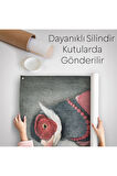 Kuş Kafalı İnsan Duvar Örtüsü - Halısı-4992