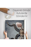 Antilop Kafalı İnsan Duvar Örtüsü - Halısı-4996
