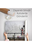 Bansky'nin Küçük Kız Çocuğu Polis İsimli Çalışması Kanvas Duvar Örtüsü-Halısı-5010