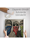 Bansky'nin Bandanalı Beatles Çocuklar İsimli Çalışması Kanvas Duvar Örtüsü-Halısı-5011