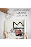Jean Michel Basquiat'in Kral Alphonso İsimli Eseri Kanvas Duvar Örtüsü-Halısı-5015