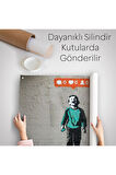 Bansky Takipçisi Olmadığı İçin Ağlayan Sosyal Medya Cocugu Kanvas Duvar Örtüsü-Halısı-5021
