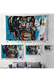 Jean Michel Basquiat'in Untitled Kafatası Kanvas Duvar Örtüsü-Halısı-5031