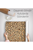 Odun Kütükler Kanvas Duvar Örtüsü-Halısı-5077