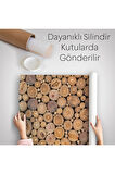 Odun Kütükler Kanvas Duvar Örtüsü-Halısı-5078