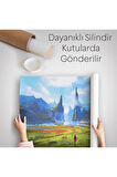 Doğada Yürüyen Kadın Manzarası Kanvas Duvar Örtüsü-Halısı-5081