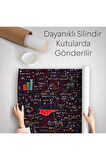 Matemetik Formullerinin Olduğu Kanvas Duvar Örtüsü-Halısı / Öğretmen, Öğrenci Hediyesi-5085