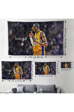 Kobe Bryant Invincible Black Mamba Kanvas Duvar Örtüsü-Halısı-5086