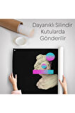 Vaporwave Tarzı Çağdaş Sanat Kanvas Duvar Örtüsü-Halısı-5100