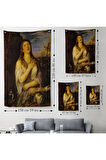 Titian Tiziano Vecellio'un 'Tövbe Eden Magdalene' Eseri Duvar Örtüsü - Halısı-5125