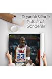 Michael Jordan ve Kobe Bryant Kanvas Duvar Örtüsü-Halısı-5153