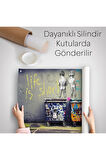 Bansky Çöp Kutusuna İşeyen Çocuklar Kanvas Duvar Örtüsü-Halısı / Hayat Kısa-5154