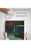 Edward Hopper'un Gecekuşları Eseri Kanvas Duvar Örtüsü-Halısı-5158