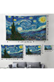 Vincent Van Gogh, Yıldızlı Gece Kanvas Duvar Örtüsü-Halısı-5165
