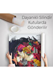 Soyut Yüz Duvar Örtüsü - Halısı, Renkli Yüz Duvar Örtüsü - Halısı-5220