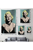 Marilyn Monroe Sarı Saçlı Kadın Modern Duvar Sanatı Duvar Örtüsü - Halısı-5251