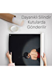 Siyah Beyaz Melek Kız Dekoratif Duvar Örtüsü - Halısı-5267B