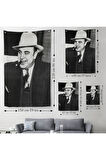 Ünlü Sabıka Fotoğrafı, Ünlü Mafya Patronu, Al Capone Duvar Örtüsü - Halısı-5292