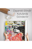 Hayallerinin Peşinden Git,Maymun Graffiti Posteri, Banksy Graffiti Duvar Örtüsü - Halısı5304