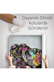 Banksy Antik Kafa Çizimi Renkli Poster, Michelangelo Sokak Sanatı Duvar Örtüsü - Halısı-5318