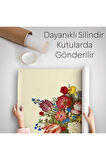 Çiçekli Kafatası Madame Memento Duvar Örtüsü Halısı Kafatası Ölülerin Günü Duvar Örtüsü Halısı 5321