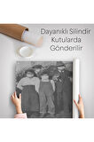 1918 İspanyol Gribi Krizi, Maskeli Kedi, Kanvas Duvar Örtüsü-Halısı-5328
